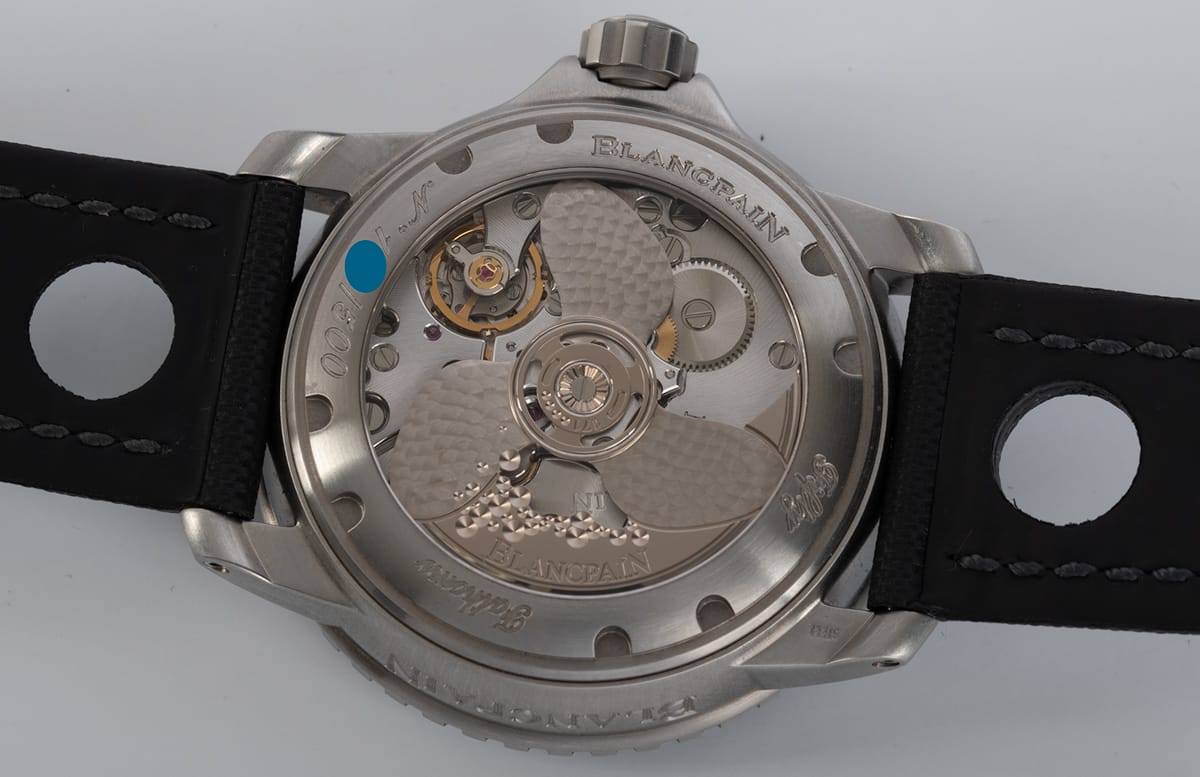 Caseback of Fifty Fathoms Tribute to Aqualung