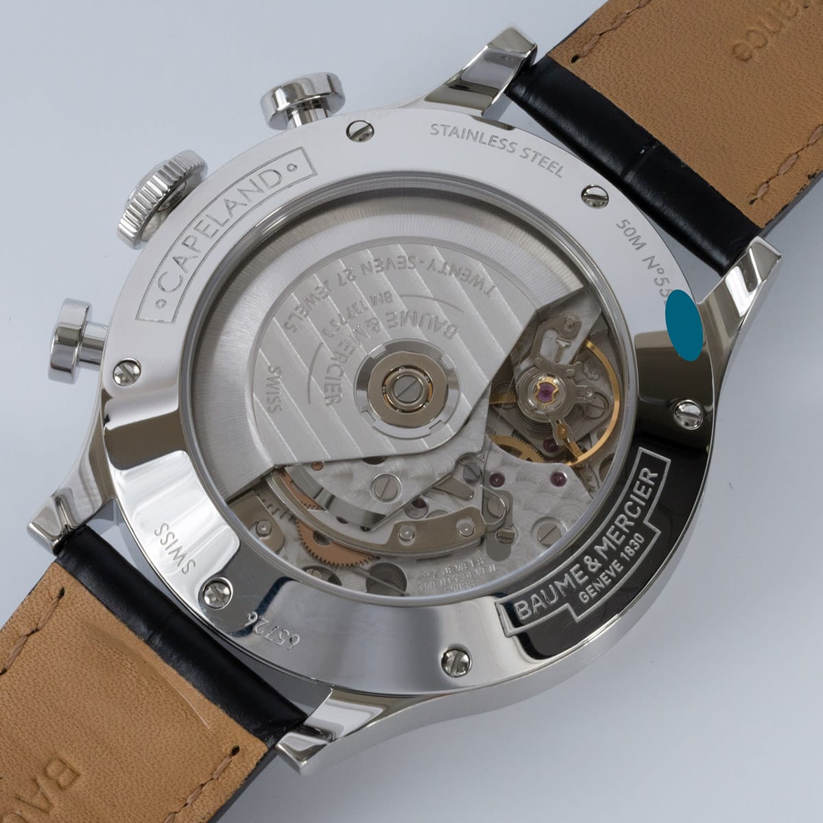 Caseback of Capeland Chronograph