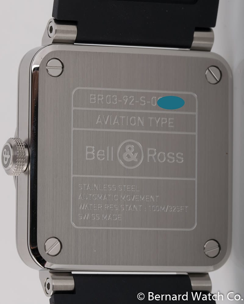 Caseback of BR 03-92