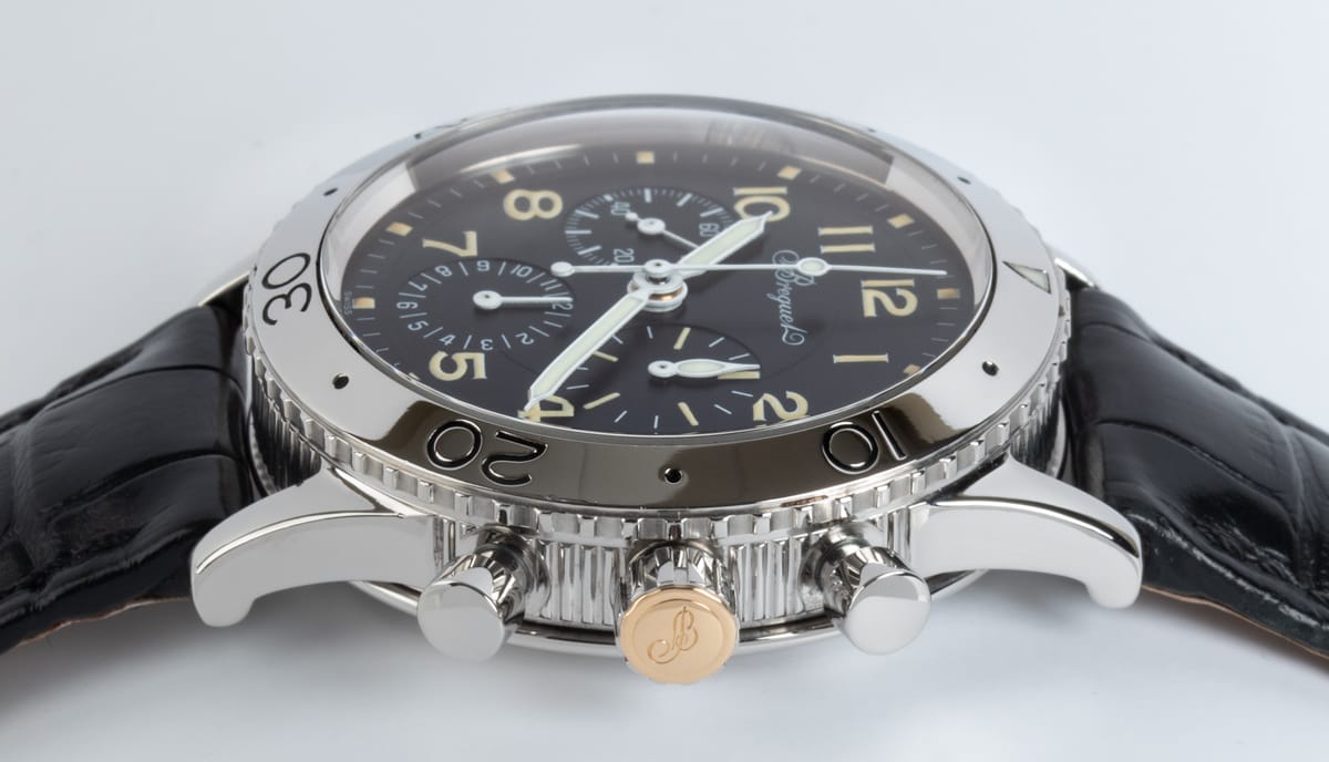 Crown Side Shot of Type XX Aeronavale Flyback Chrono