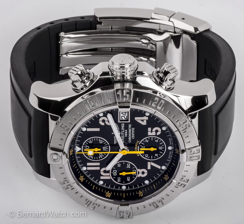 Front View of Avenger Skyland Chronograph 'Code Yellow'
