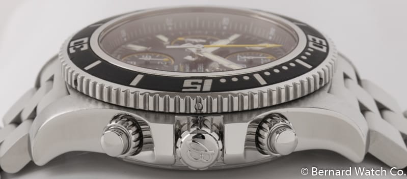 Crown Side Shot of SuperOcean Chronograph 'SteelFish'