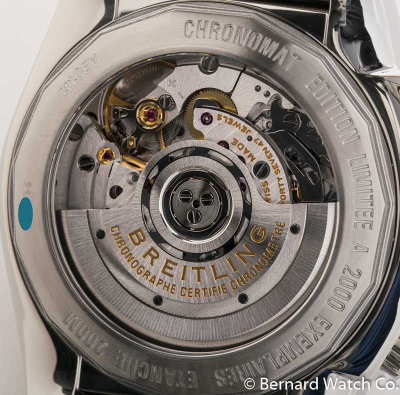 Caseback of Chronomat 41 Limited