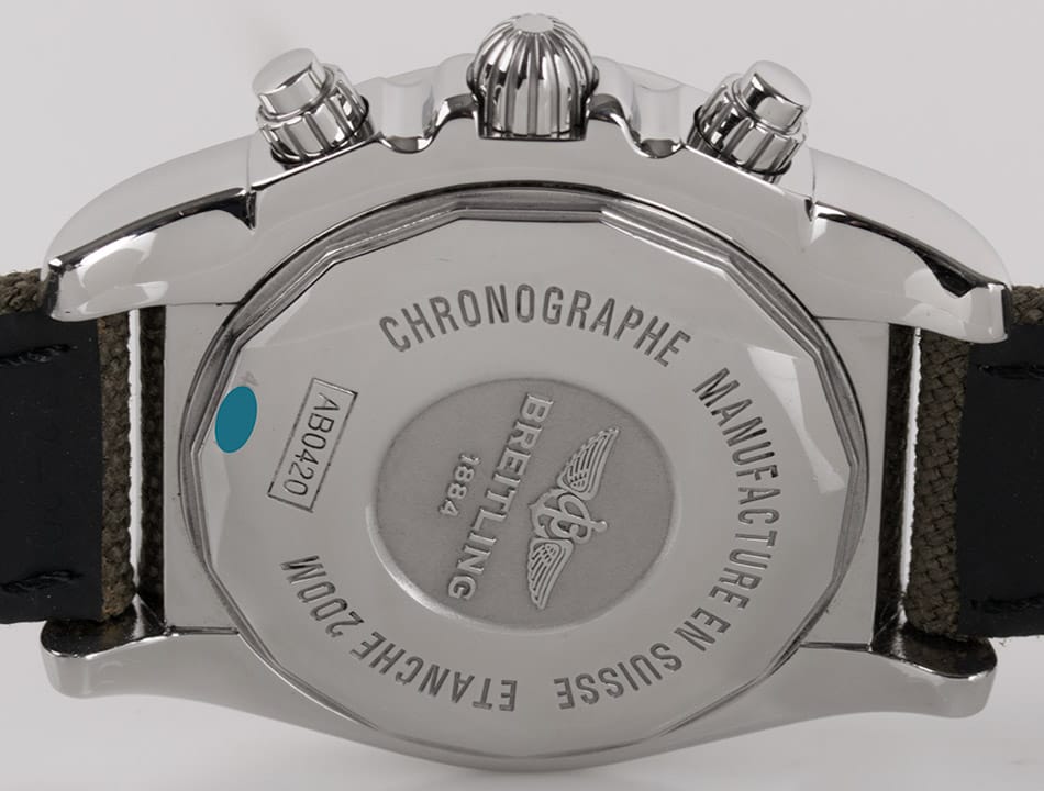 Caseback of Chronomat GMT 44
