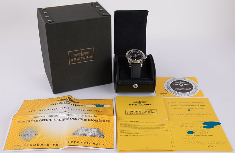 Box / Paper shot of Airwolf Professional Chronograph Reno Air Show Limited Edition