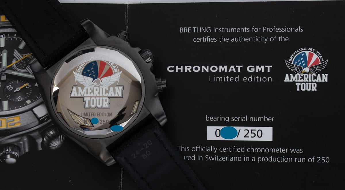 Paper shot of Chronomat GMT Jet Team Limited Edition