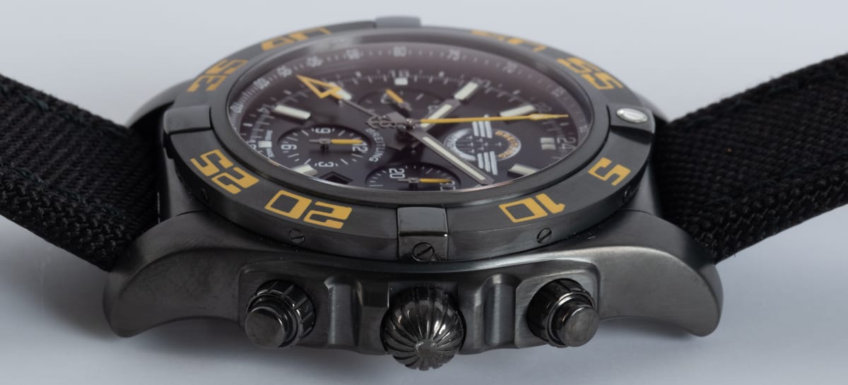 Crown Side Shot of Chronomat GMT Jet Team Limited Edition