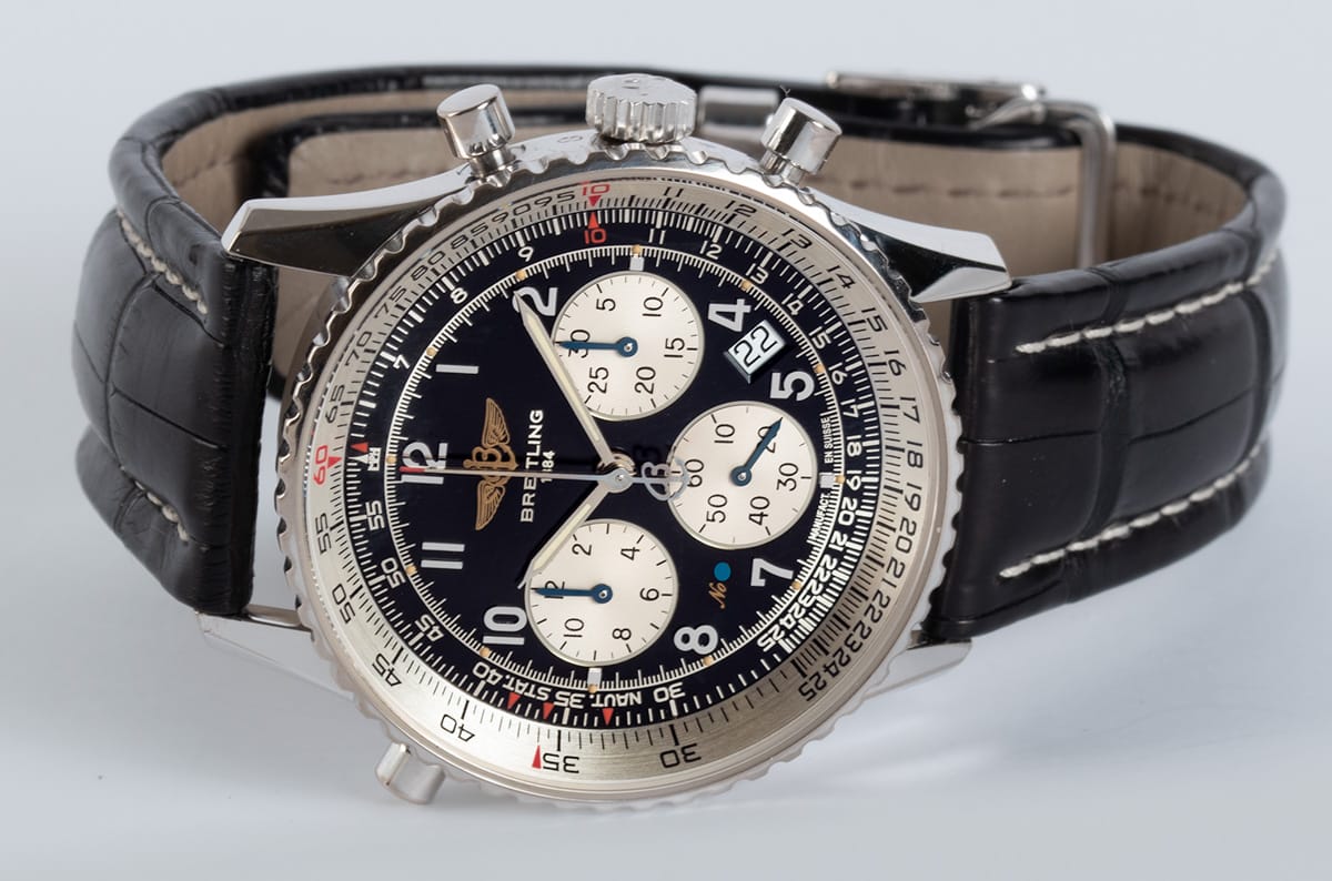 Front View of Navitimer Rattrapante LE 38mm