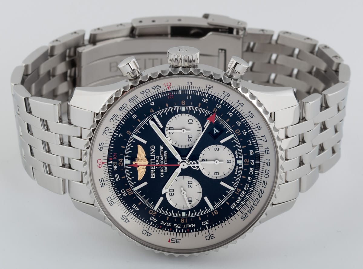 Front View of Navitimer GMT 46 