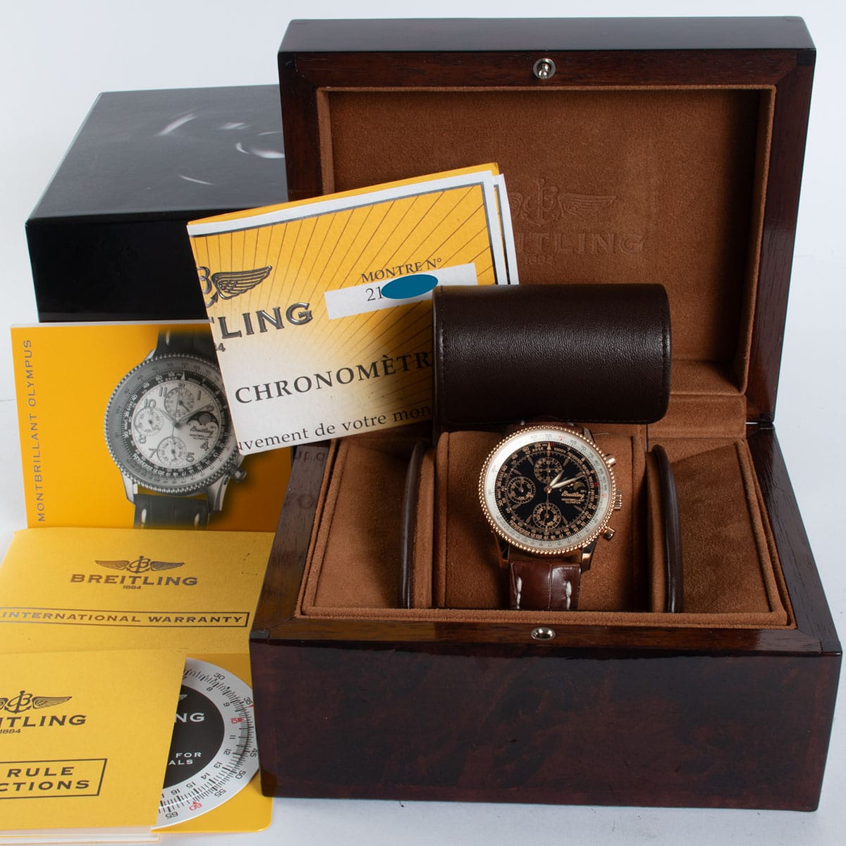 View in Box of Navitimer Montbrillant Olympus LE