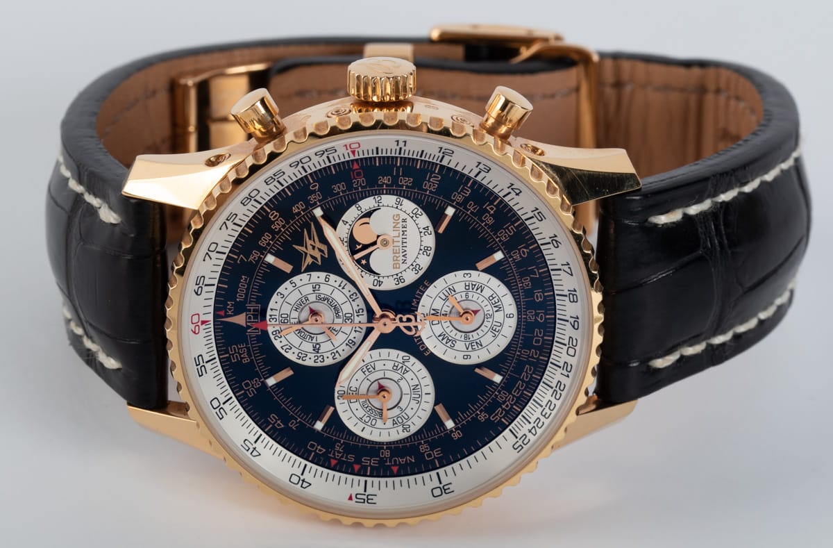 Front View of Navitimer Quantieme Perpetual 50th Anniversary