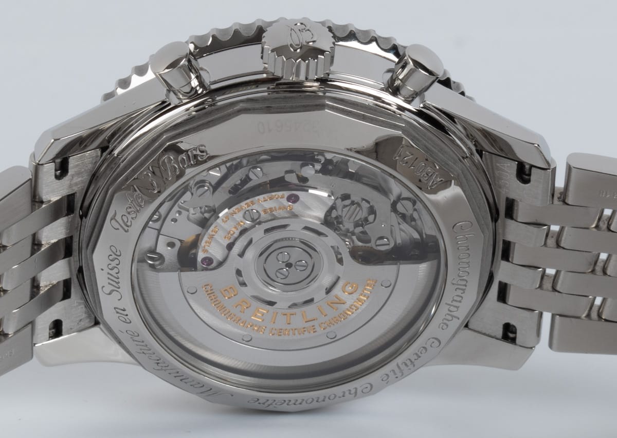 Caseback of Navitimer 1 B01 Chronograph 43