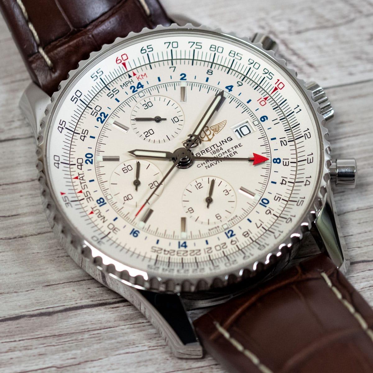 Stylied photo of  of Navitimer Chrono GMT 46