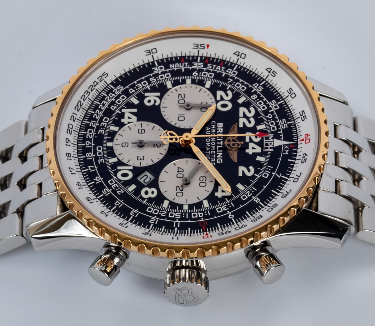 Crown Side Shot of Navitimer Cosmonaute