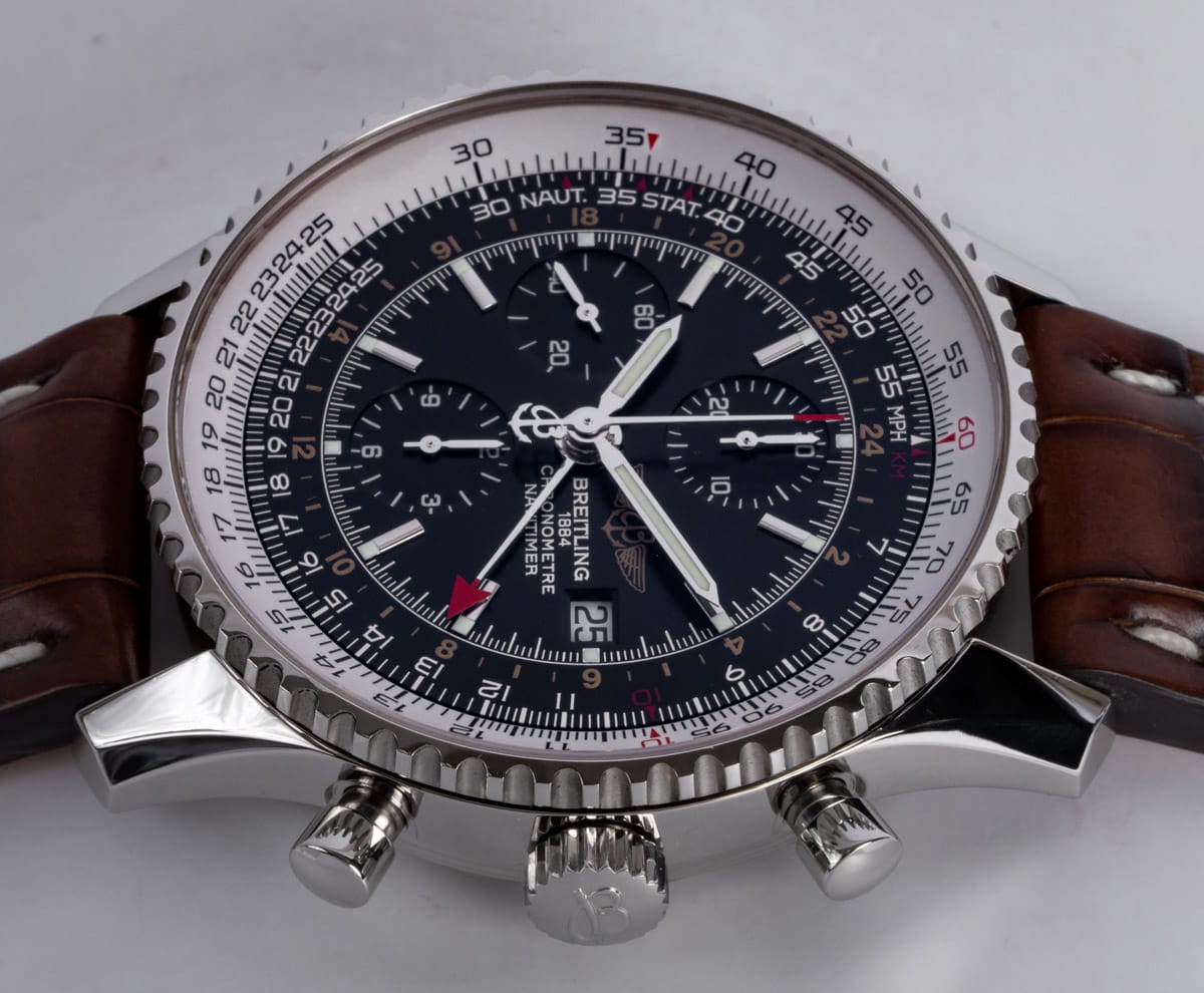 Crown Side Shot of Navitimer Chrono GMT 46