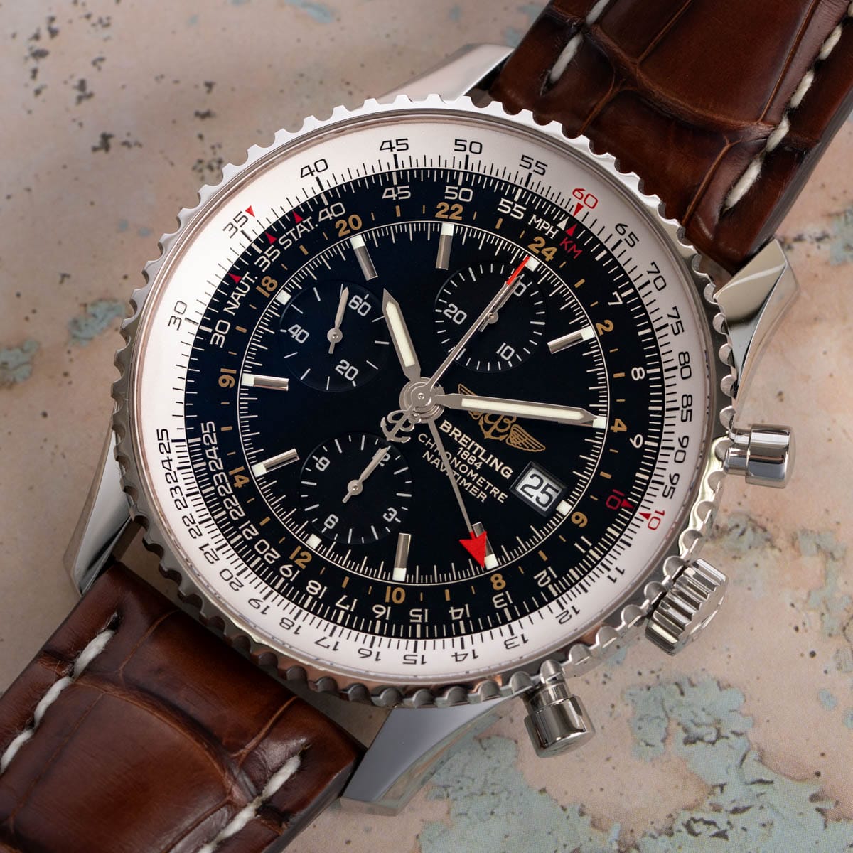 Stylied photo of  of Navitimer Chrono GMT 46