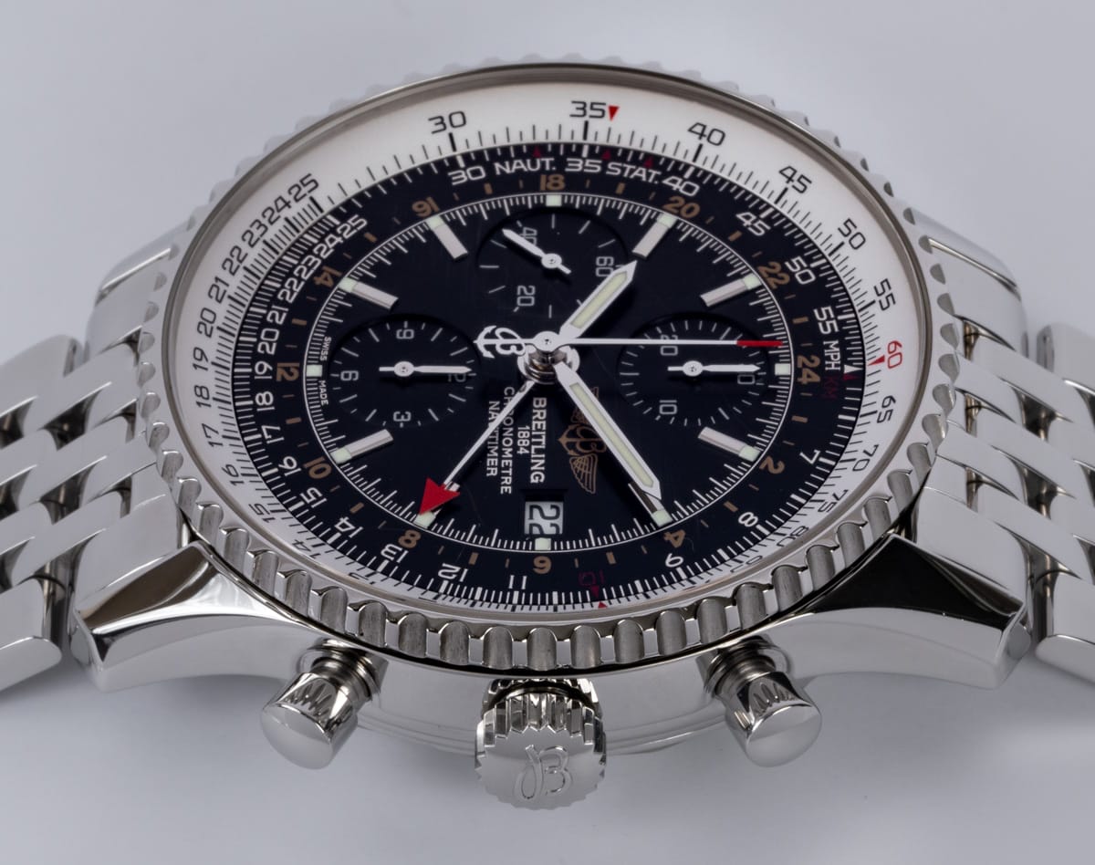 Crown Side Shot of Navitimer Chrono GMT 46