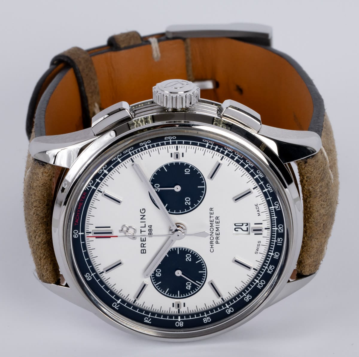 Front View of Premier B01 Chronograph 42