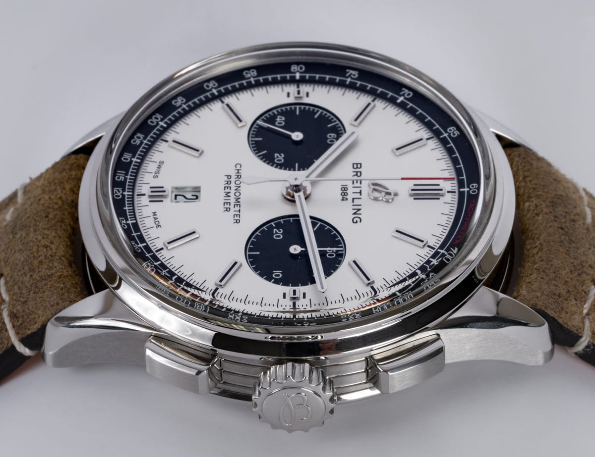 Crown Side Shot of Premier B01 Chronograph 42