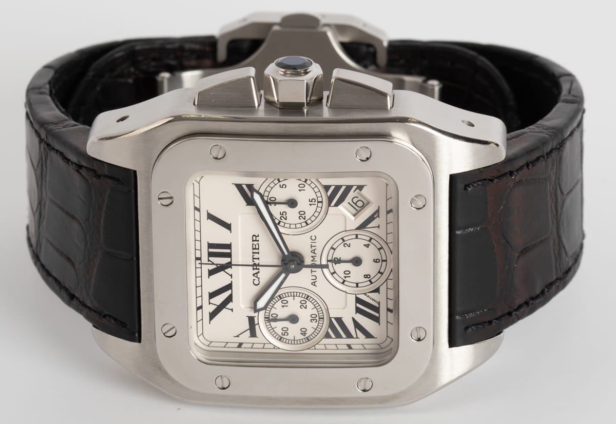 Front View of Santos 100 XL Chronograph