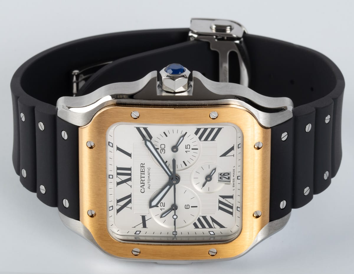 Front View of Santos De Cartier Chronograph XL