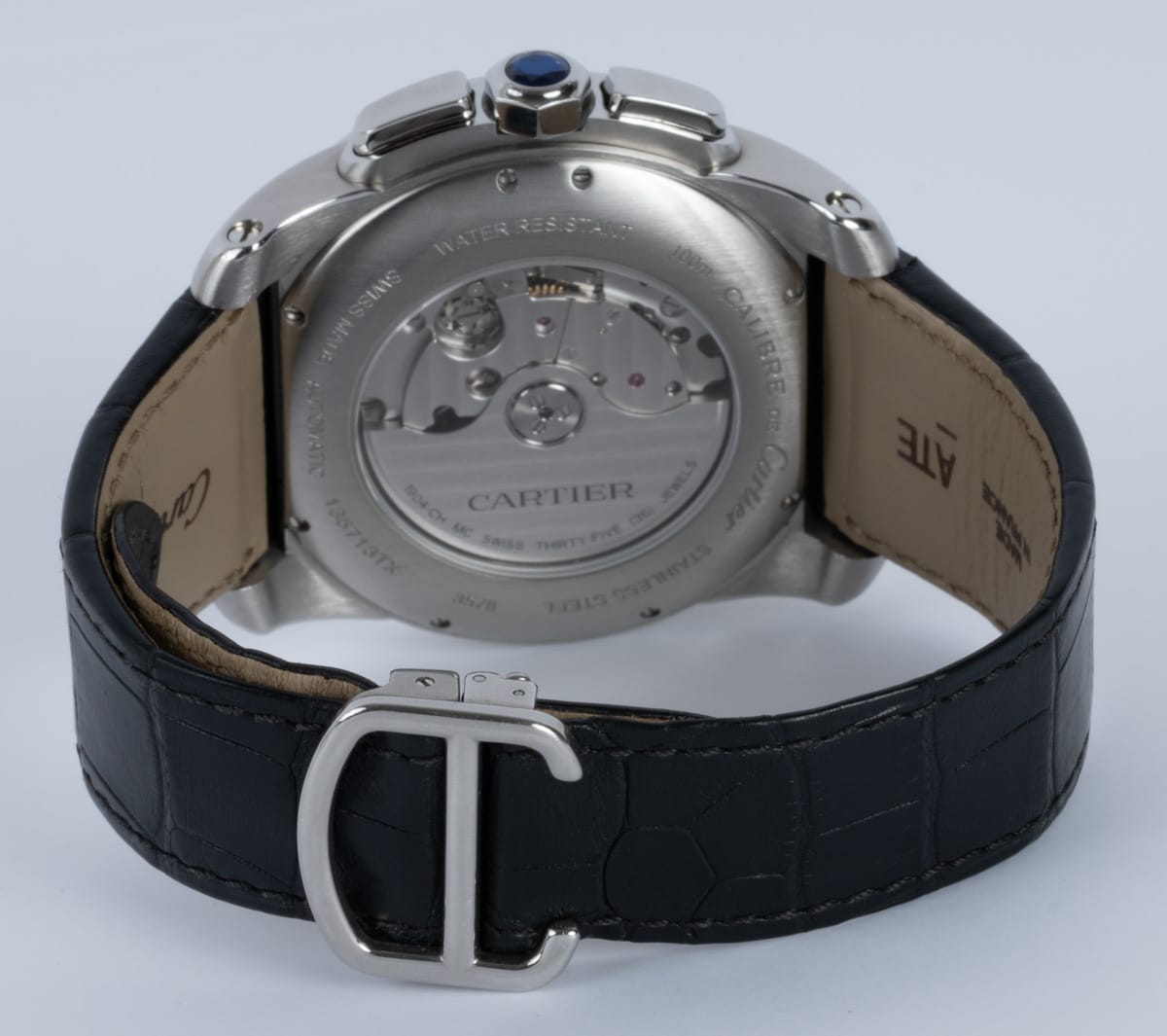 Rear / Band View of Calibre de Cartier Chronograph