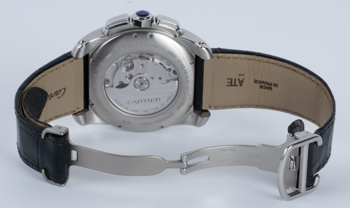 Open Clasp Shot of Calibre de Cartier Chronograph