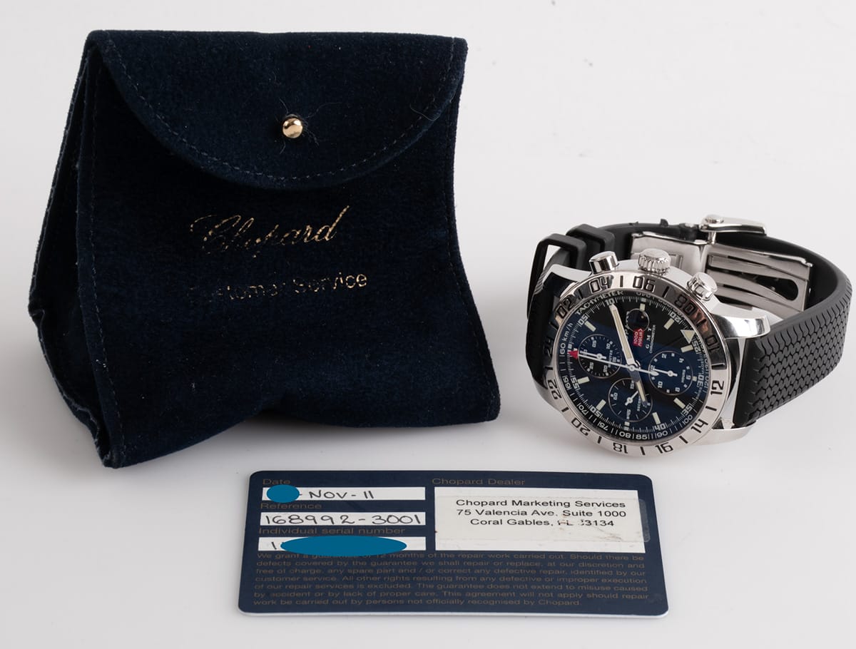 Box / Paper shot of Mille Miglia Chronograph GMT