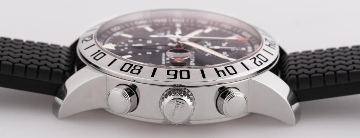 Crown Side Shot of Mille Miglia Chronograph GMT