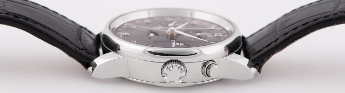 Crown Side Shot of Soleure Triple-Date Moon Chronograph