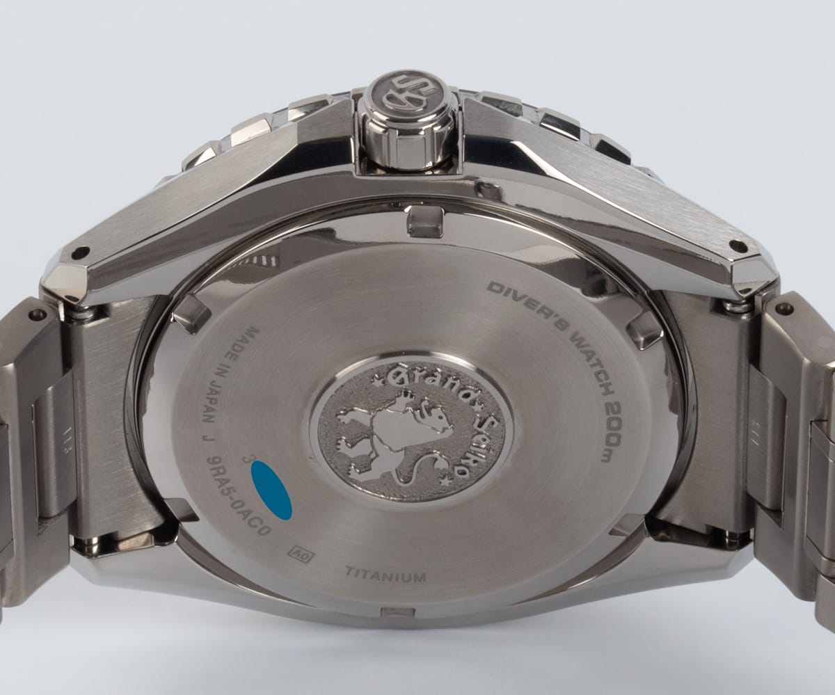 Caseback of 'Ushio' Spring Drive Evolution Diver