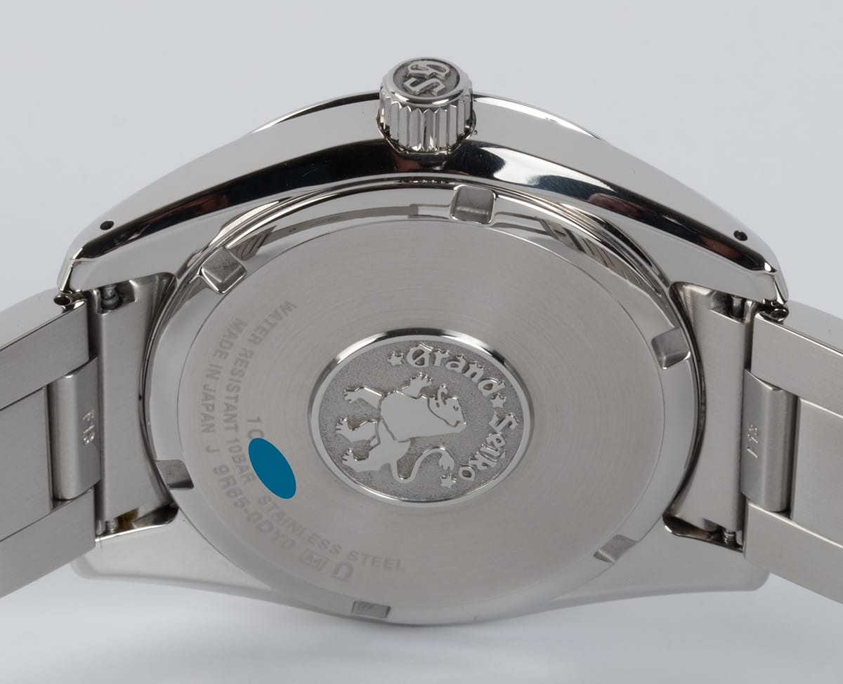 Caseback of Grand Seiko Spring Drive