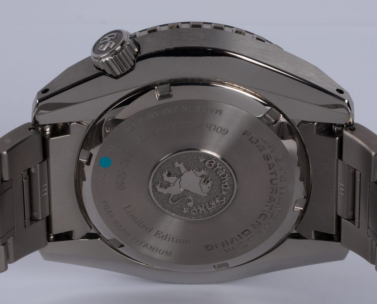 Caseback of 60th Anniversary Diver 600M