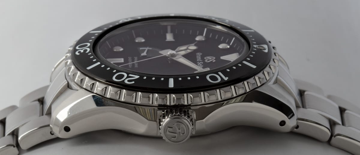 Crown Side Shot of Spring Drive Diver