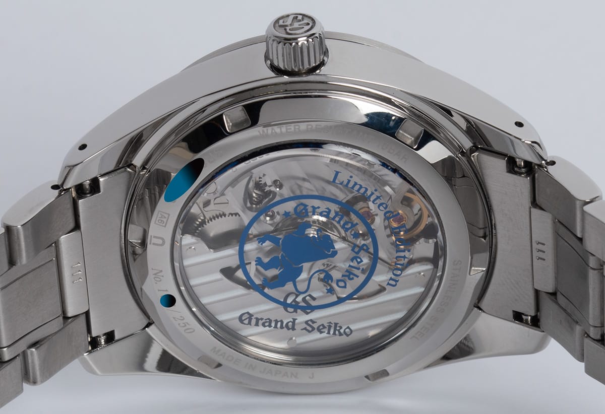 Caseback of Spring Drive GMT Limited Edition