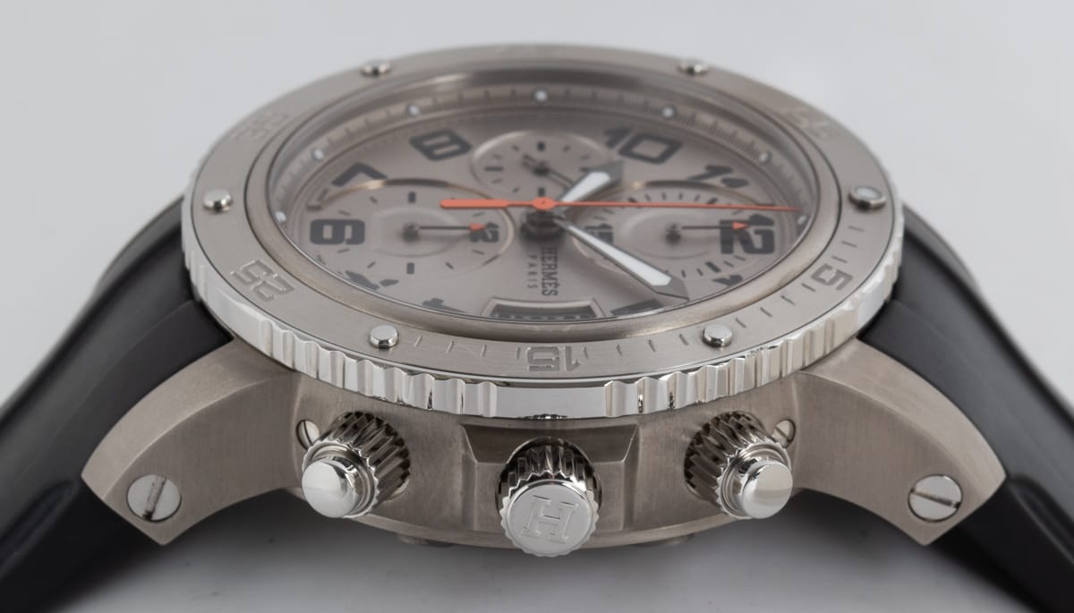 Crown Side Shot of Clipper Diver Chronograph