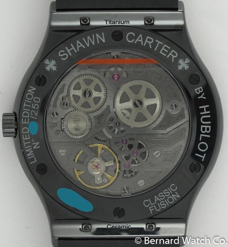 Caseback of Classic Fusion 'Shawn Carter'