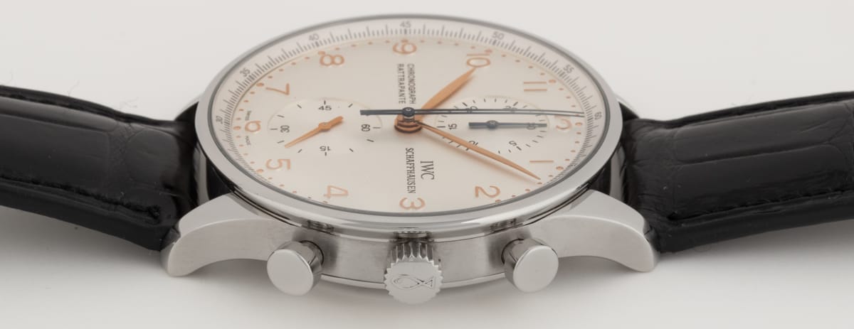 Crown Side Shot of Portugieser Chronograph Rattrapante