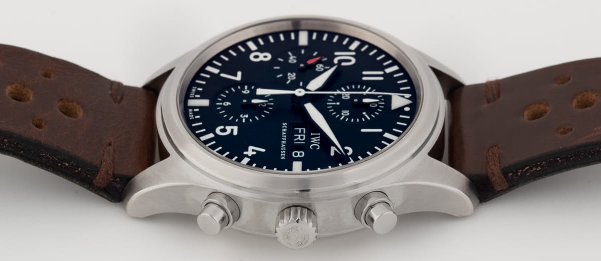 Crown Side Shot of Classic Pilot's Chronograph