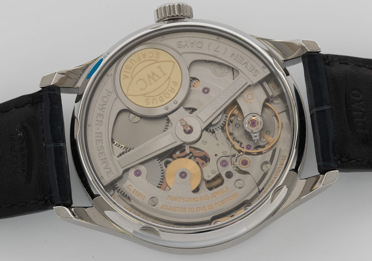 Caseback of Portugieser 7-Day