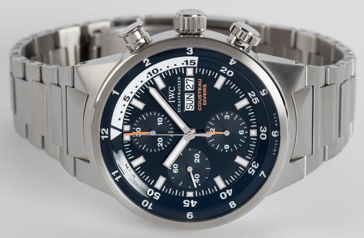 Front View of Aquatimer Chronograph 'Cousteau' Tribute to Calypso