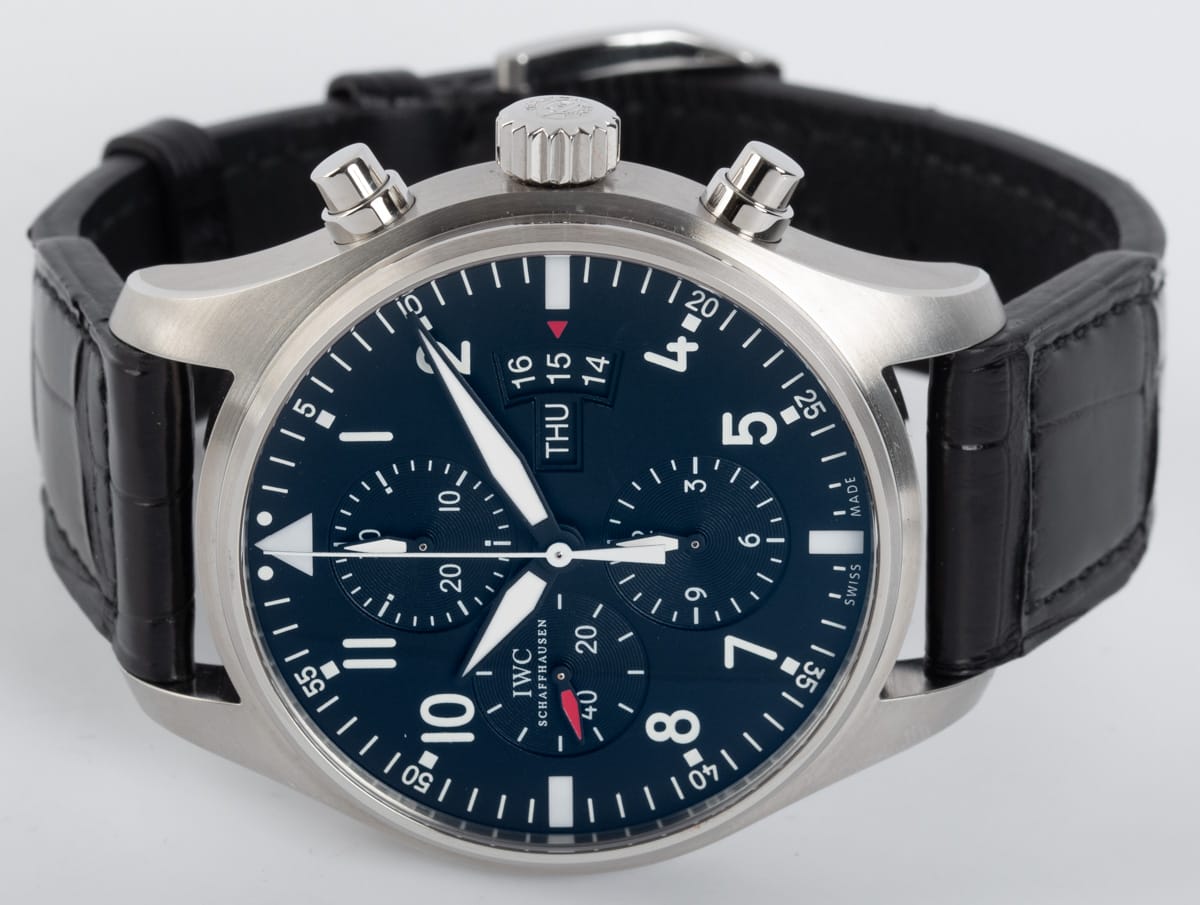 Front View of Pilot's Watch Chronograph