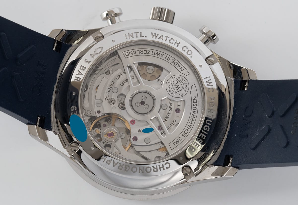 Caseback of Portugieser Chronograph