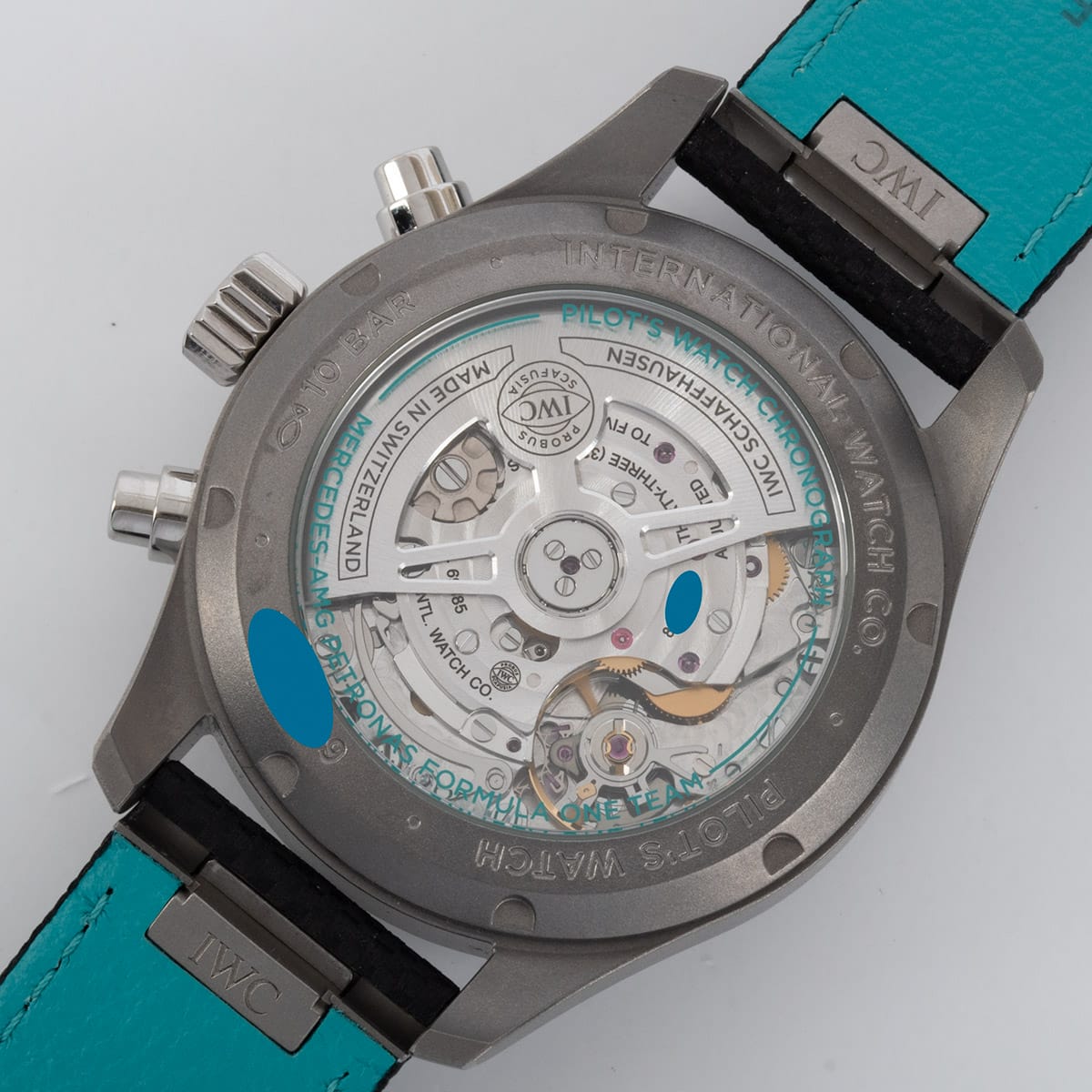Caseback of Pilot's Watch 'Mercedes F1' Chrono
