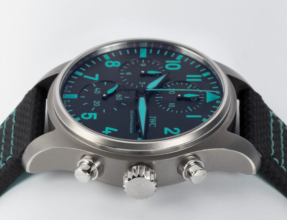 Crown Side Shot of Pilot's Watch 'Mercedes F1' Chrono
