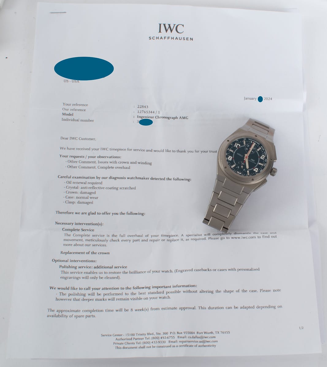 Paper shot of Ingenieur Chronograph AMG