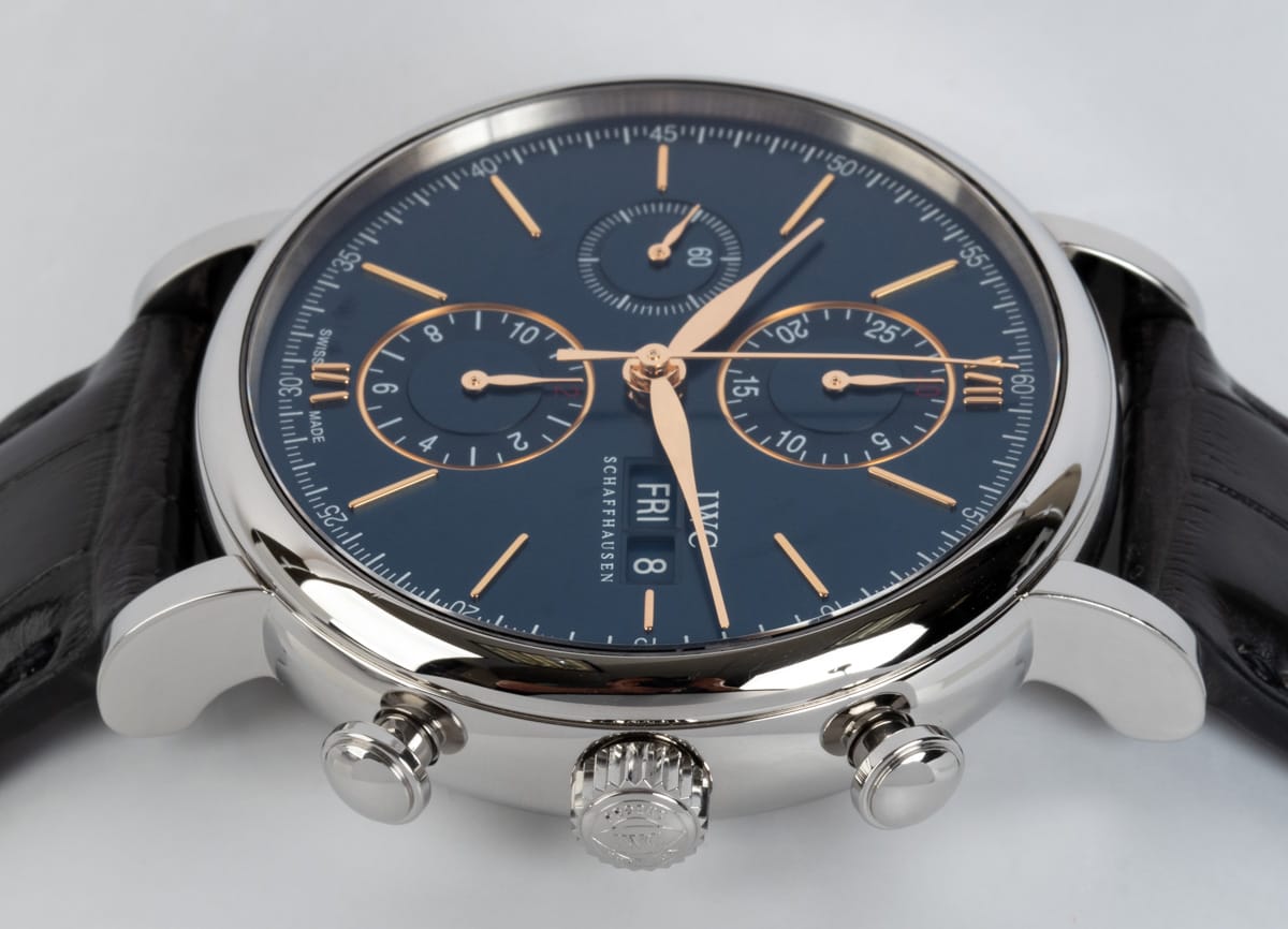 Crown Side Shot of Portofino Chronograph