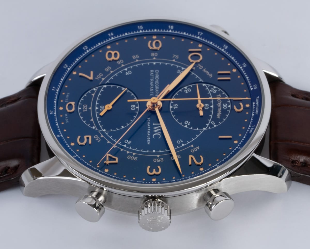 Crown Side Shot of Portugieser Chrono Rattrapante 'Boutique Milano'