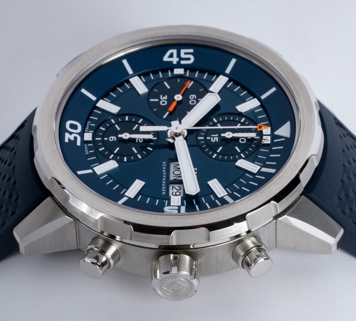 Crown Side Shot of Aquatimer Chronograph