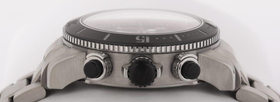 Crown Side Shot of Master Compressor Diving Chronograph GMT Navy Seals